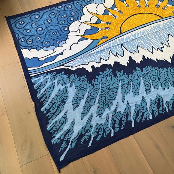 Urban Outfitters Sunshine Joy Sun Wave Surf Tapestry Beach Wall Art 60" x 90" - Picture 5 of 7